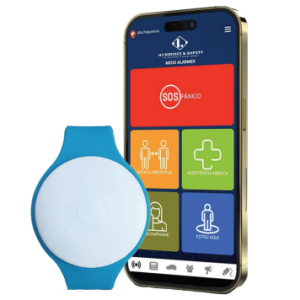 Pulseira sinalizadora com botão